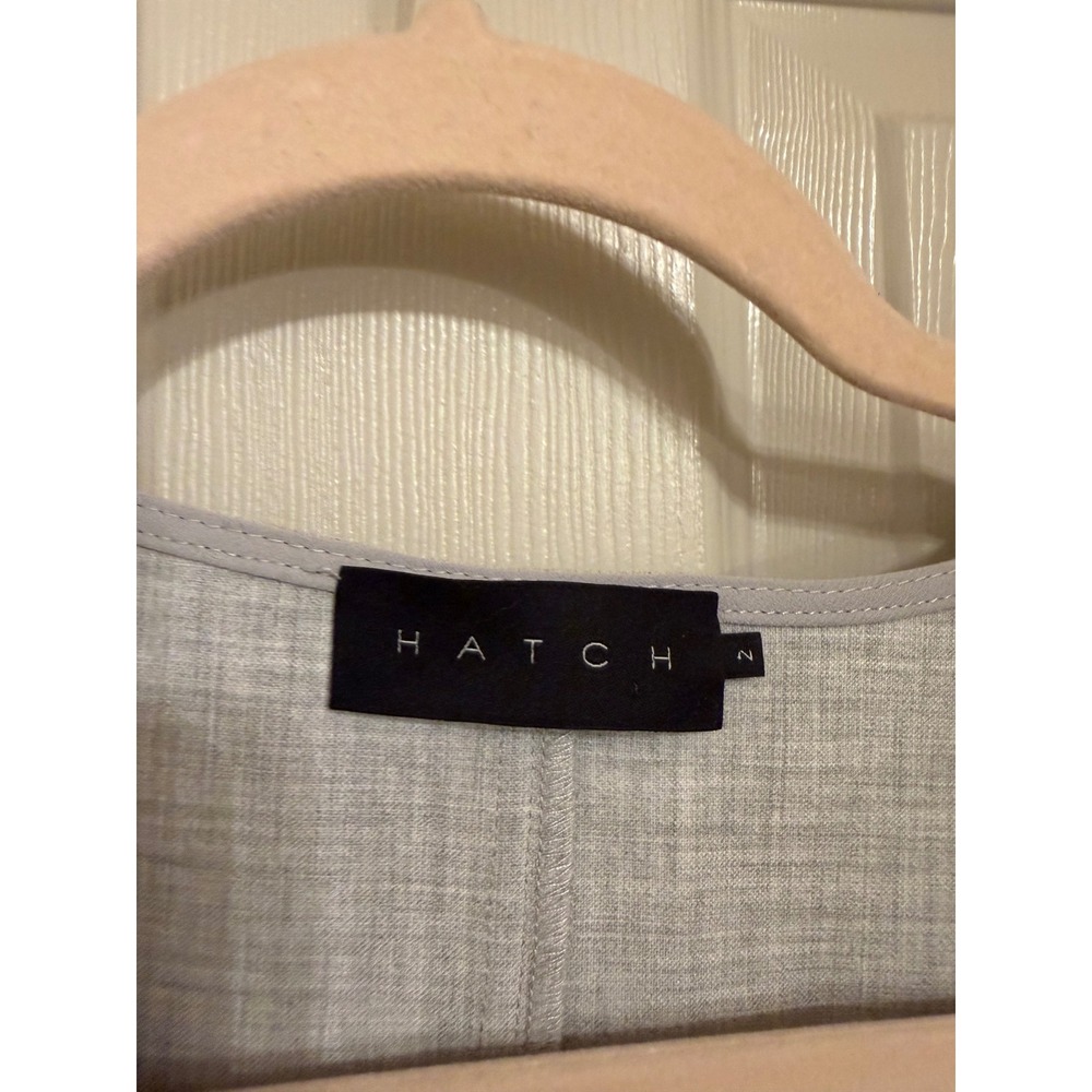 HATCH Collection Grey Linen Blend V-Neck Maternity Shift Dress Size 2